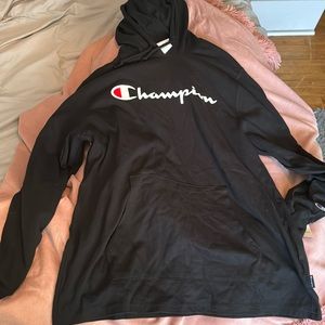 Black champion hoodie